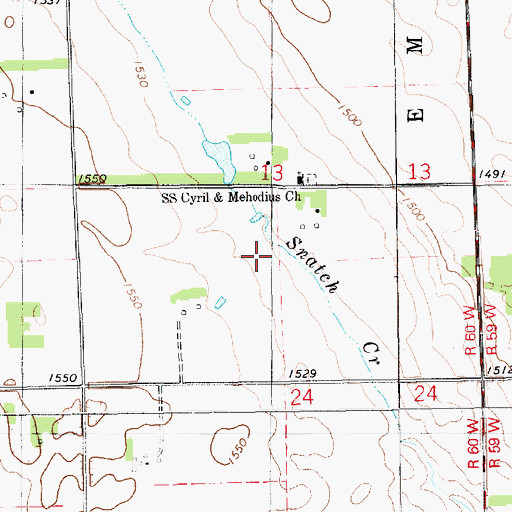 Topographic Map of Vodnany (historical), SD