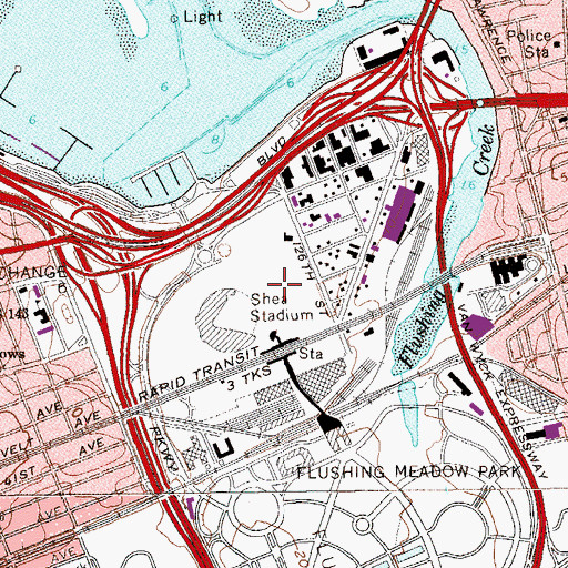 Topographic Map of Citi Field, NY