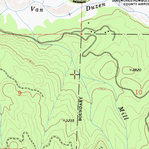Topographic Map of Sulphur Creek, CA