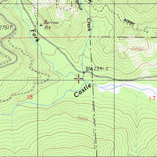 Topographic Map of Sulphur Creek, CA
