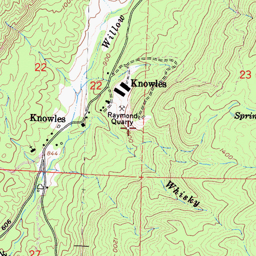 Topographic Map of Madera Quarry, CA