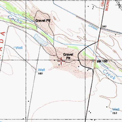Topographic Map of Madison Pit, CA