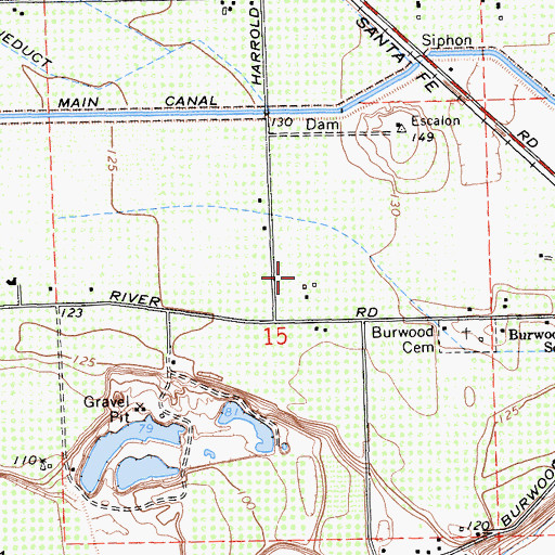 Topographic Map of Main Riverbank Pit, CA