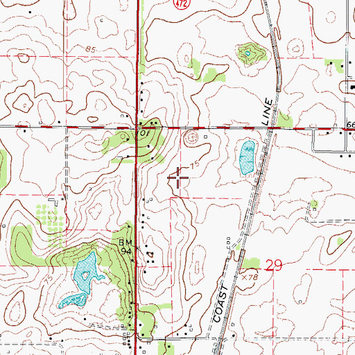 Topographic Map of Woodbridge Baptist Church, FL