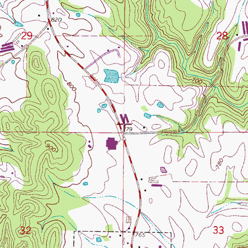 Topographic Map of Addison Elementary School, AL