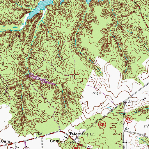 Topographic Map of Weir Magisterial District, VA