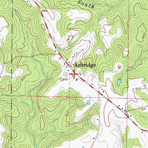 Topographic Map of Lakeman School (historical), AL