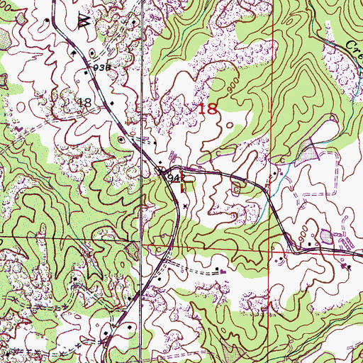 Topographic Map of Bell Springs School (historical), AL