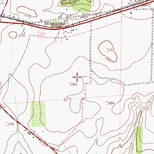 Topographic Map of Blessings Landing Air Ranch Airport, AL