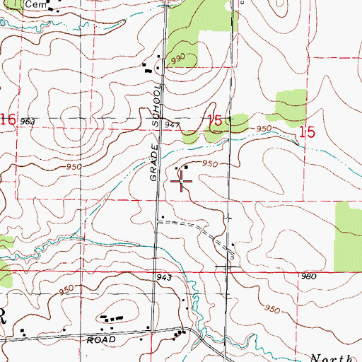 Topographic Map of Lee Creek Airport, IL