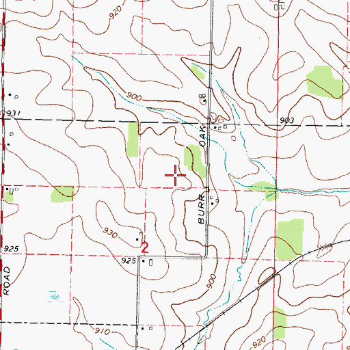 Topographic Map of Mary's Landing, IL