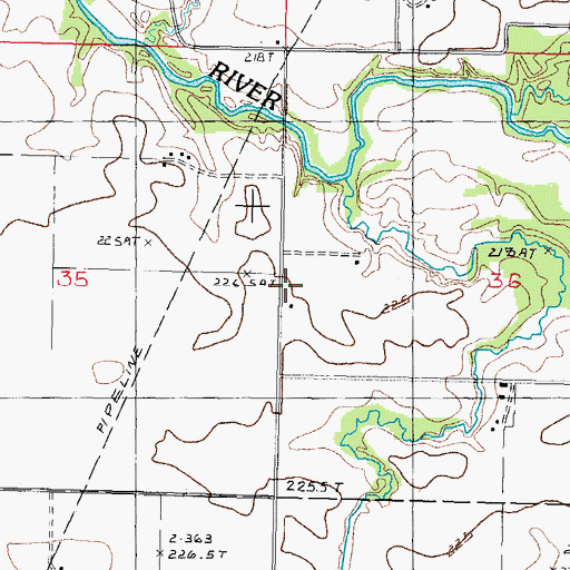 Topographic Map of Schertz Aerial Service - Cooksville Airport, IL
