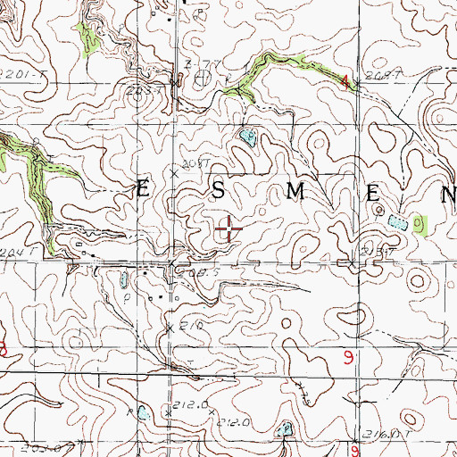 Topographic Map of Antique Aerodrome, IL