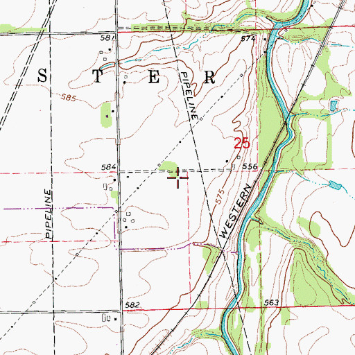 Topographic Map of Corn Field Airport, IL