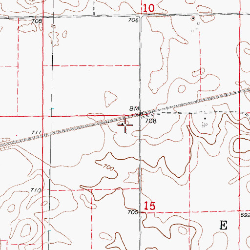 Topographic Map of Humm Airport, IL