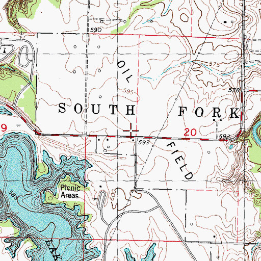 Topographic Map of Tommy's Airpark, IL