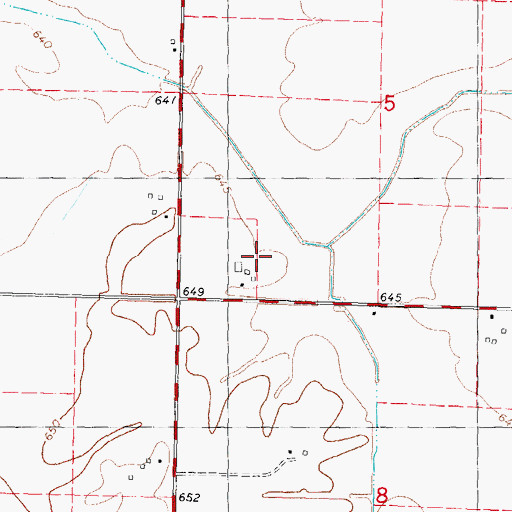 Topographic Map of Murphy Farms Airport, IL