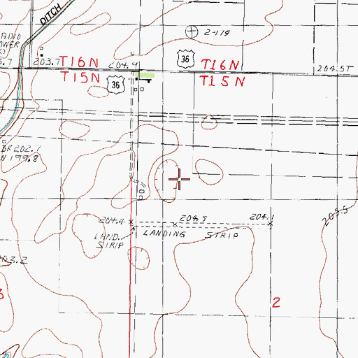 Topographic Map of Adkisson Airport, IL