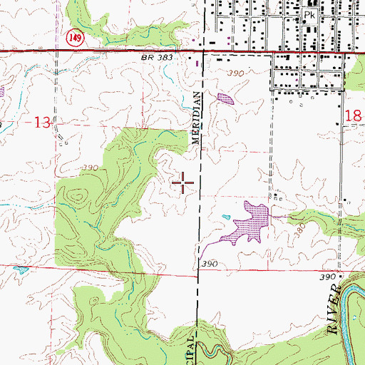 Topographic Map of Dury Estates Airport, IL