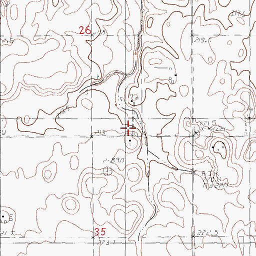 Topographic Map of Godbee RLA Airport (historical), IL