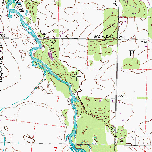 Topographic Map of Rotstein Airport, IL