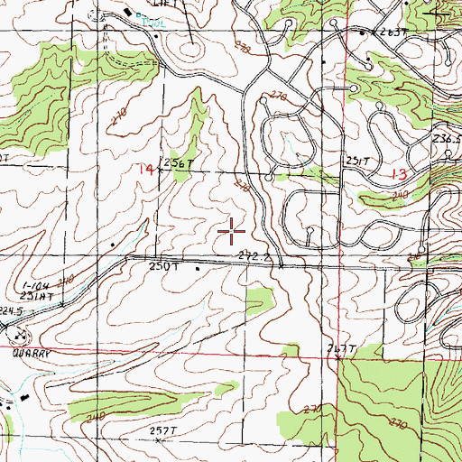 Topographic Map of Foxfield Aerodrome, IL
