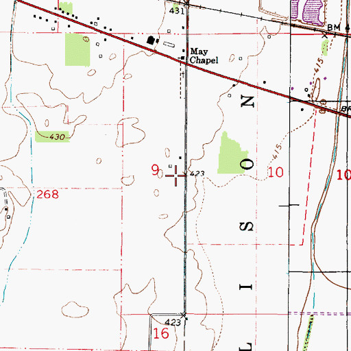 Topographic Map of Piper's Landing, IL