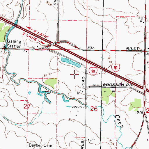 Topographic Map of Wind Rose Farm Airport, IL
