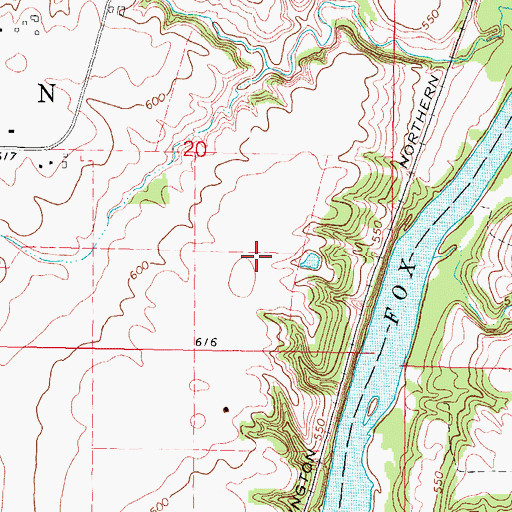 Topographic Map of Skydive Chicago Airport, IL