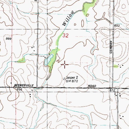 Topographic Map of Dunn Airport, IL