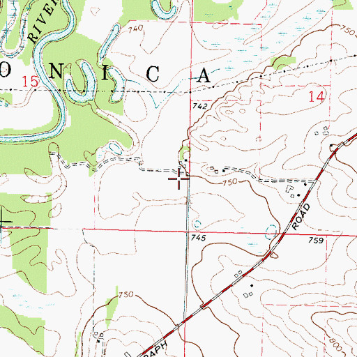 Topographic Map of Carlson RLA Airport, IL