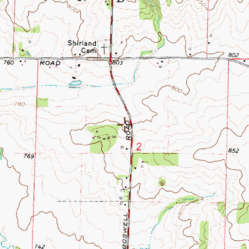 Topographic Map of Koch Airport, IL