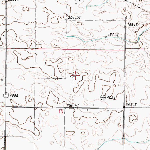 Topographic Map of Wilts Airport, IL