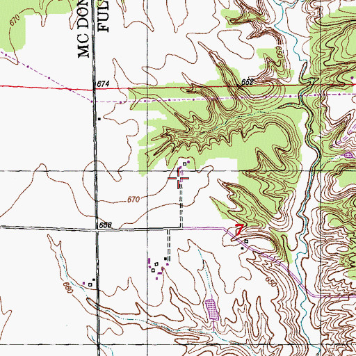Topographic Map of Richmond Airport, IL
