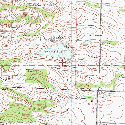 Topographic Map of Cloverleaf Ranch Airport, IL