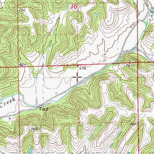 Topographic Map of Herrens Bess Hollow Airfield, IL