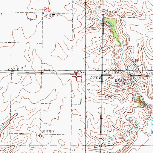 Topographic Map of Norfleet Airport, IL