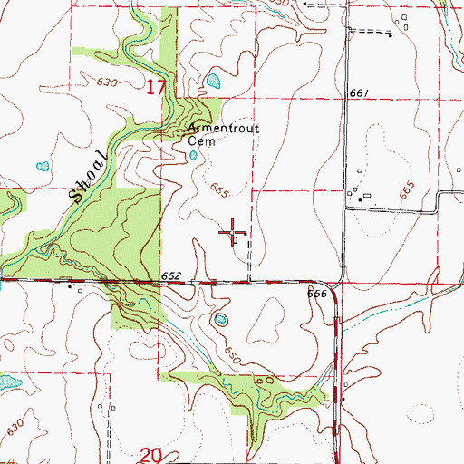 Topographic Map of Hoehn RLA Airport, IL