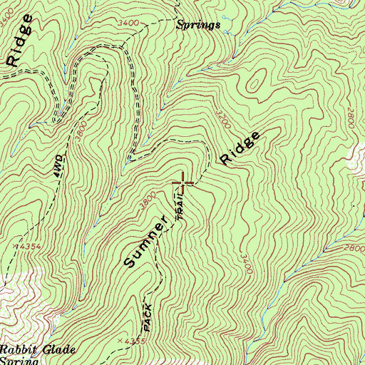 Topographic Map of Sumner Ridge, CA