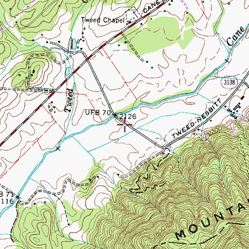 Topographic Map of Six Oaks Airport, NC