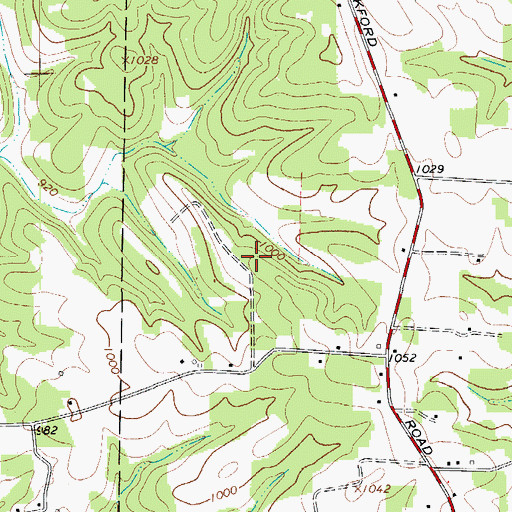 Topographic Map of Welborn Farm Airport, NC