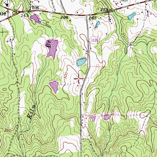 Topographic Map of William Irving Lewis Airport, NC