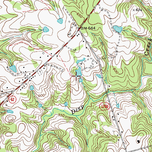 Topographic Map of Bully Field Airport (historical), NC