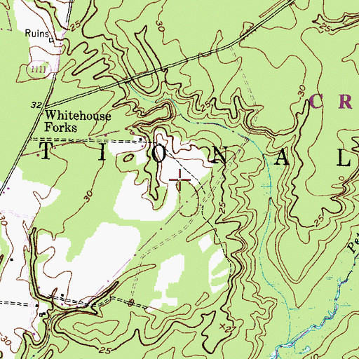 Topographic Map of Triple M Airport, NC