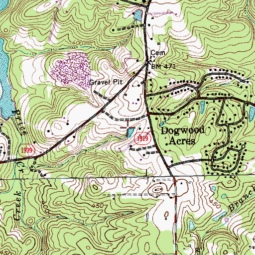 Topographic Map of Womble Field, NC