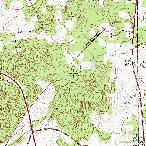 Topographic Map of The Duchy Airport, NC