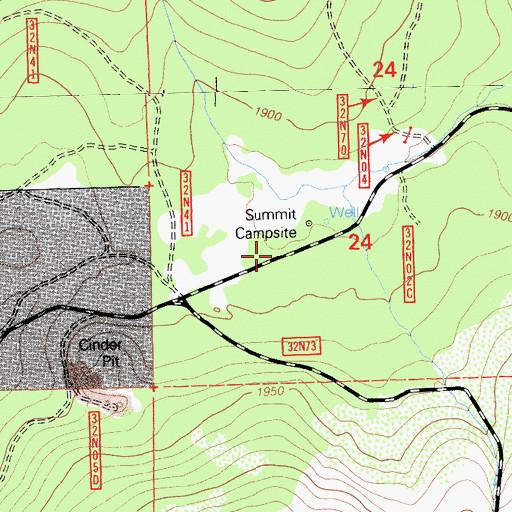 Topographic Map of Summit Camp, CA