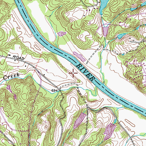 Topographic Map of Rivercliff Airport, NC