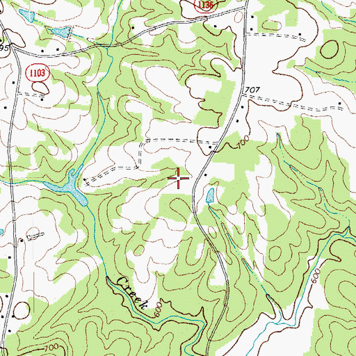 Topographic Map of K & D Airport, NC