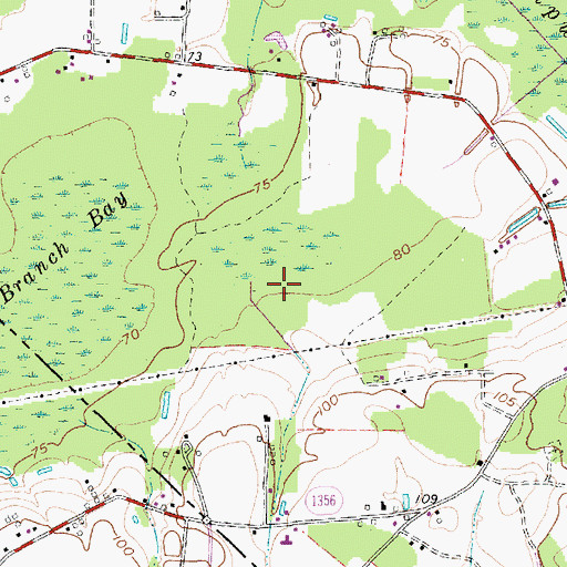 Topographic Map of Strickland Field, NC